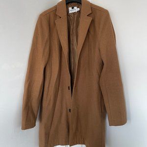 Men's Suit Collar Mid-length Coat Trench Coat (Size Medium)